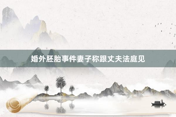 婚外胚胎事件妻子称跟丈夫法庭见