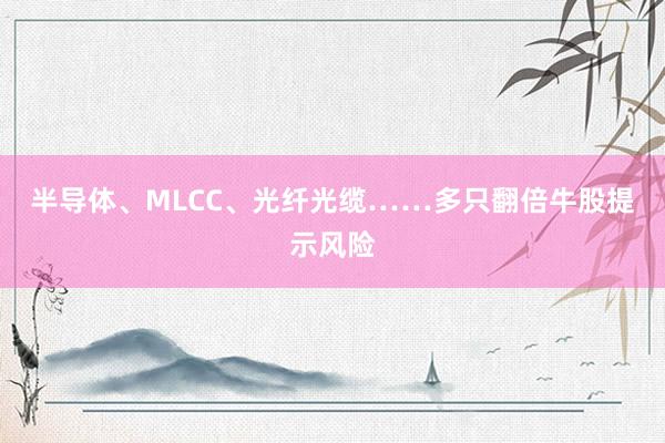 半导体、MLCC、光纤光缆……多只翻倍牛股提示风险
