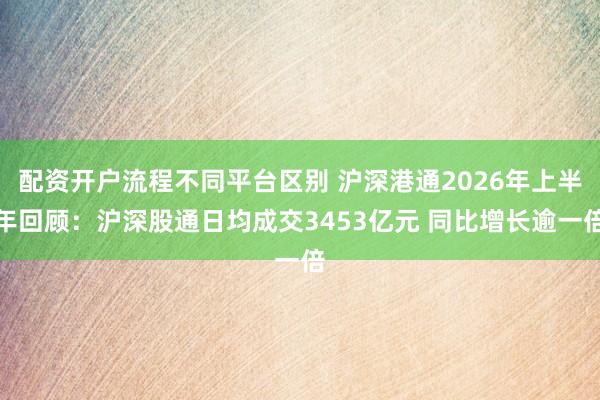 配资开户流程不同平台区别 沪深港通2026年上半年回顾:沪深股通日均成交3453亿元 同比增长逾一倍