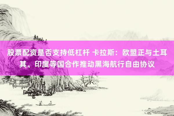 股票配资是否支持低杠杆 卡拉斯：欧盟正与土耳其、印度等国合作推动黑海航行自由协议