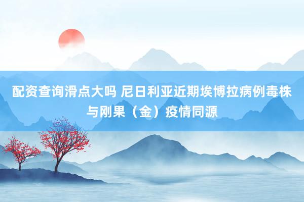 配资查询滑点大吗 尼日利亚近期埃博拉病例毒株与刚果（金）疫情同源